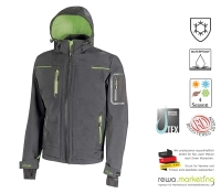 Softshell Jacke Modell SPACE - Asphalt Grey Green